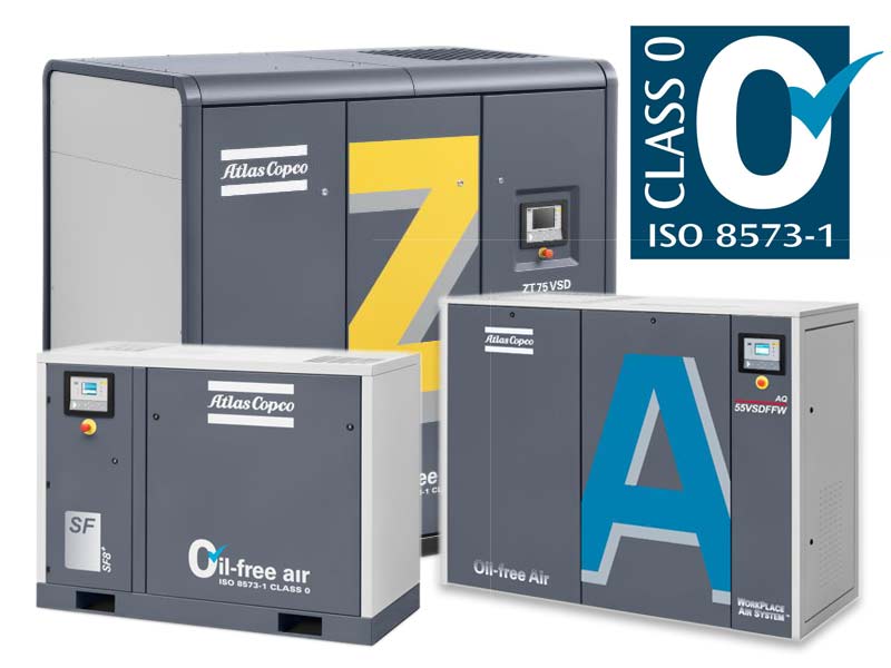 Безмасляные компрессоры Atlas Copco с чистотой воздуха, соответствующей стандарту ISO 8573-1 КЛАСС 0 (2010). Безмасляные компрессоры Atlas Copco с чистотой воздуха, соответствующей стандарту ISO 8573-1 КЛАСС 0 (2010).