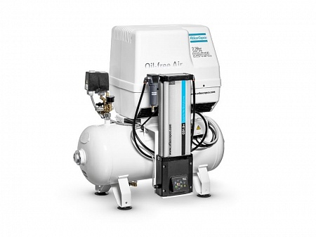 Медицинский компрессор LFx D FF-SDN 1.0 Dental. Воздушный, компактный, поршневой стоматологический медицинский компрессор Atlas Copco LFx D FF-SDN 1.0 для стоматологических клиник.