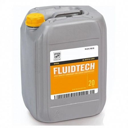 FluidTech 6215716000. Масло компрессорное минеральное FluidTech 6215716000 20 л. для легкой и тяжелой промышленности.