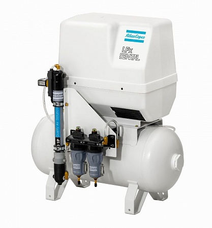 Медицинский компрессор LF FF-CD+ 7 Dental. Воздушный, компактный, поршневой стоматологический медицинский компрессор Atlas Copco LF FF-CD+ 7 для стоматологических клиник.